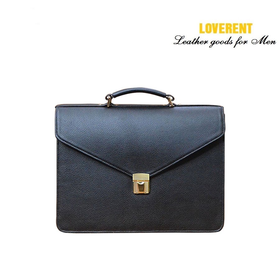 Cặp công sở Loverent, da bò mill hạt – Mã số LVR041A