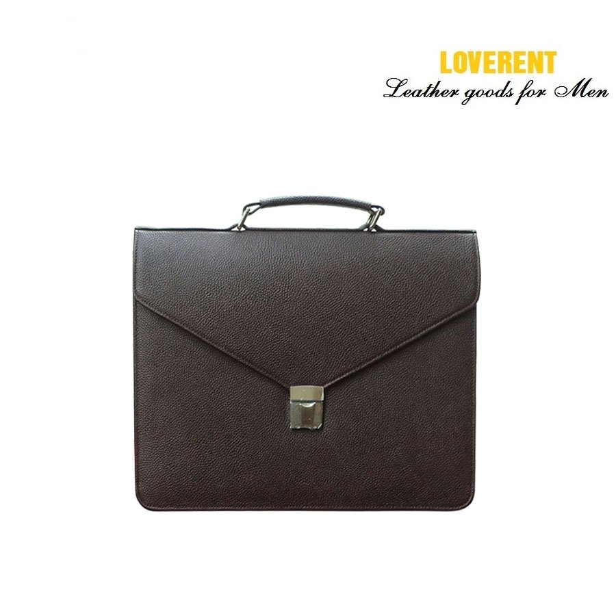Cặp công sở Loverent, da bò mill hạt – Mã số LVR041B