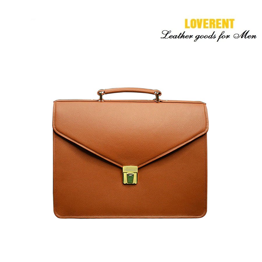 Cặp công sở Loverent, da bò mill hạt – Mã số LVR041C