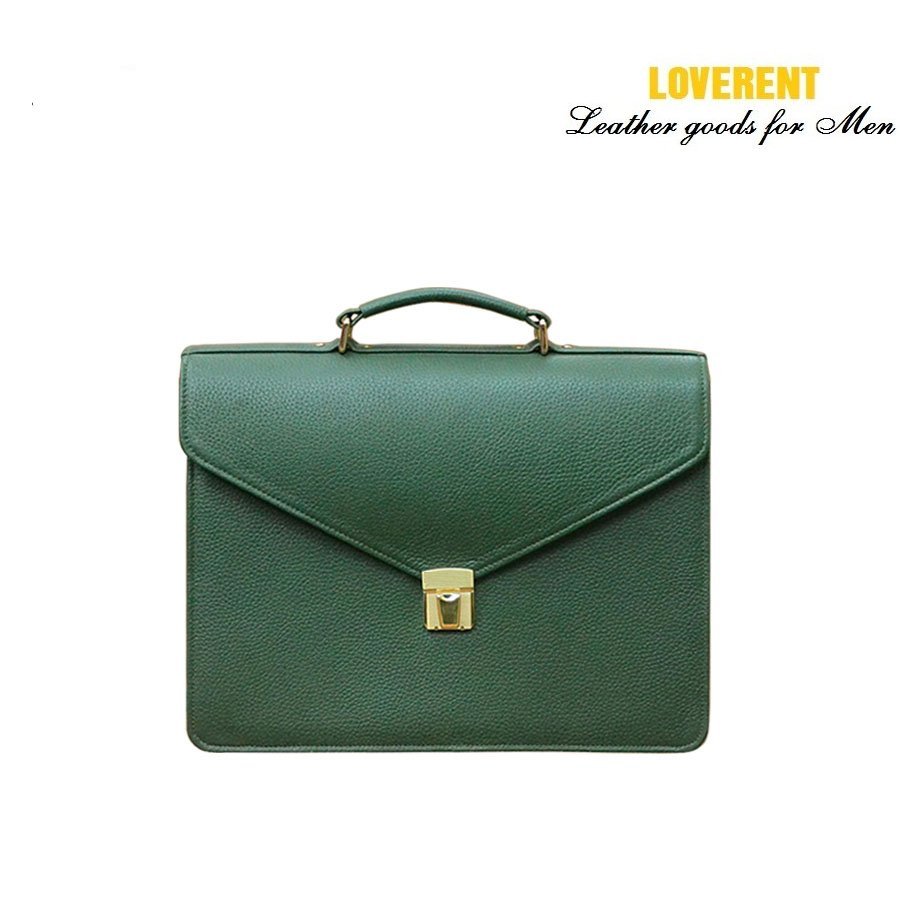 Cặp công sở Loverent, da bò mill hạt – Mã số LVR041D
