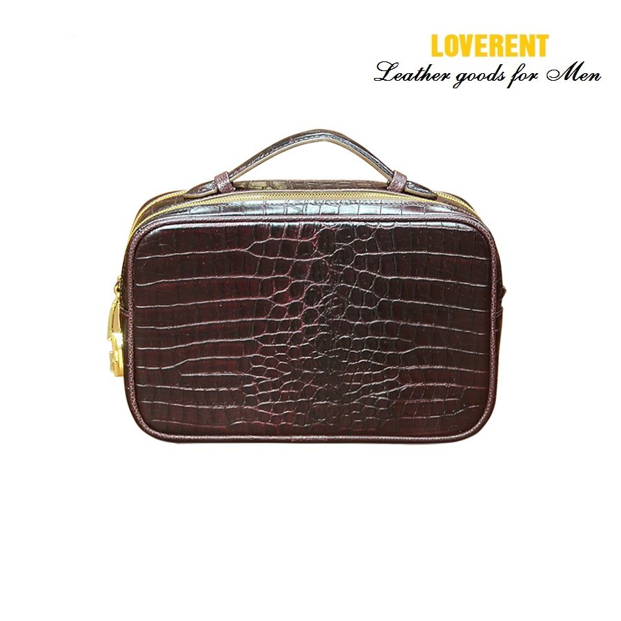 Clutch Came Ví cầm tay nam Loverent, da bò vân cá, mã số LVR031C