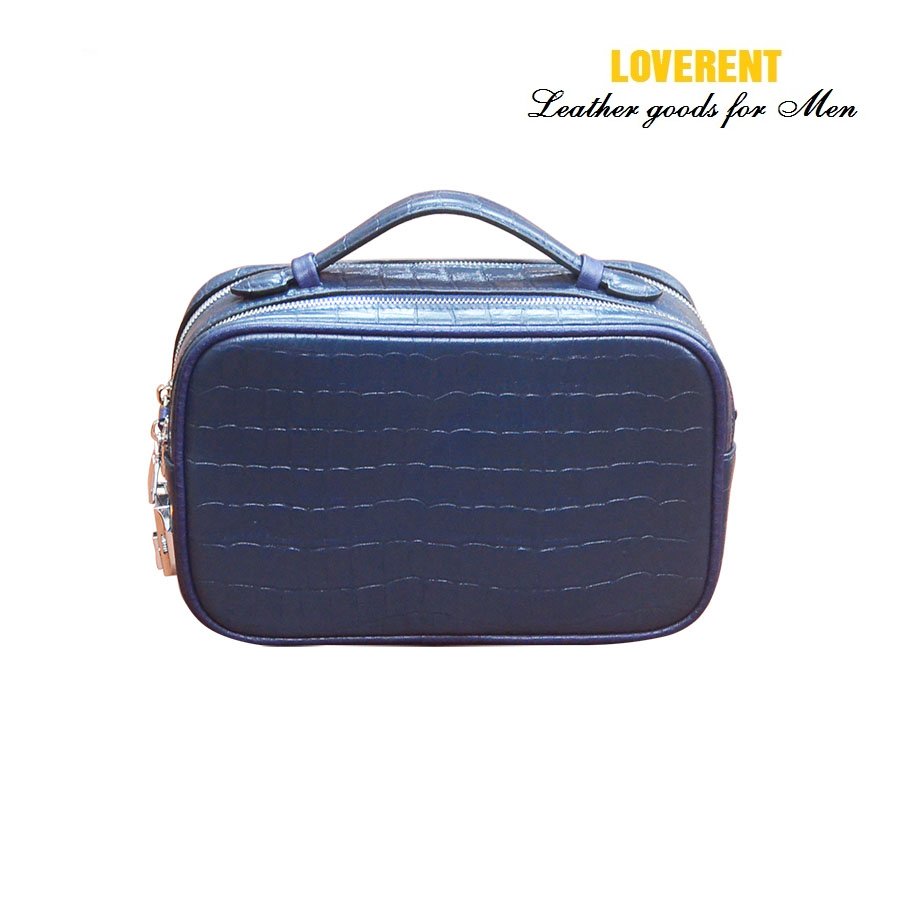 Clutch Came Ví cầm tay nam Loverent, da bò vân cá, mã số LVR031D