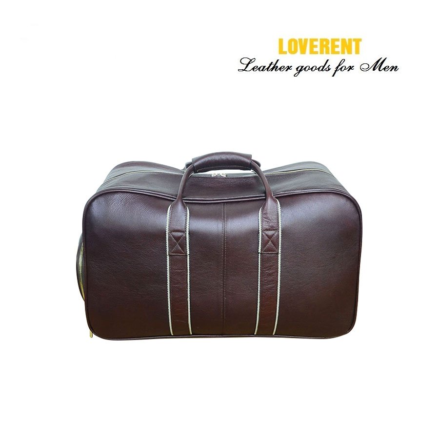 Túi Duffle phom chữ nhật Loverent, da bò mill, mã số LVR053D