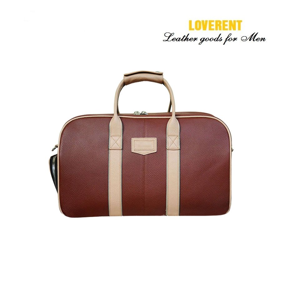 Túi Duffle phom chữ nhật Loverent, da bò mill, mã số LVR053C