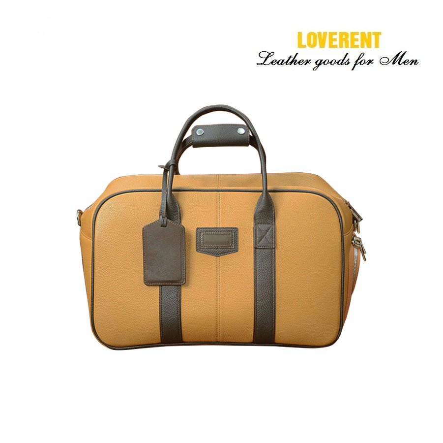 Túi Duffle phom chữ nhật Loverent, da bò mill, mã số LVR053B