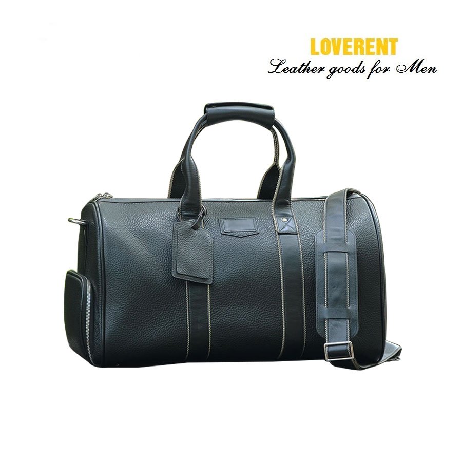 Túi Duffle tay kéo Loverent, da bò mill, mã số LVR054C