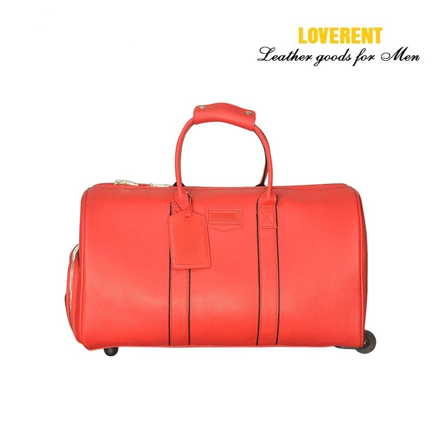 Túi Duffle tay kéo Loverent, da bò mill, mã số LVR054B