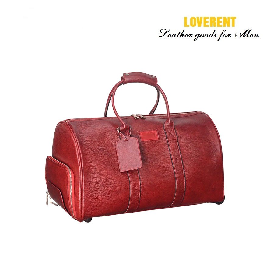 Duffle tay kéo nâu đỏ 2