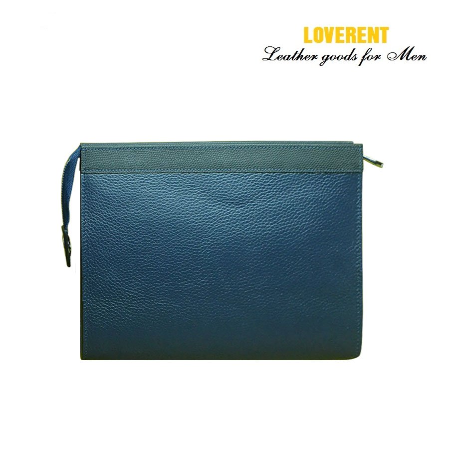 Clutch LV – Ví cầm tay nam Loverent, da bò Mill, mã số LVR021C