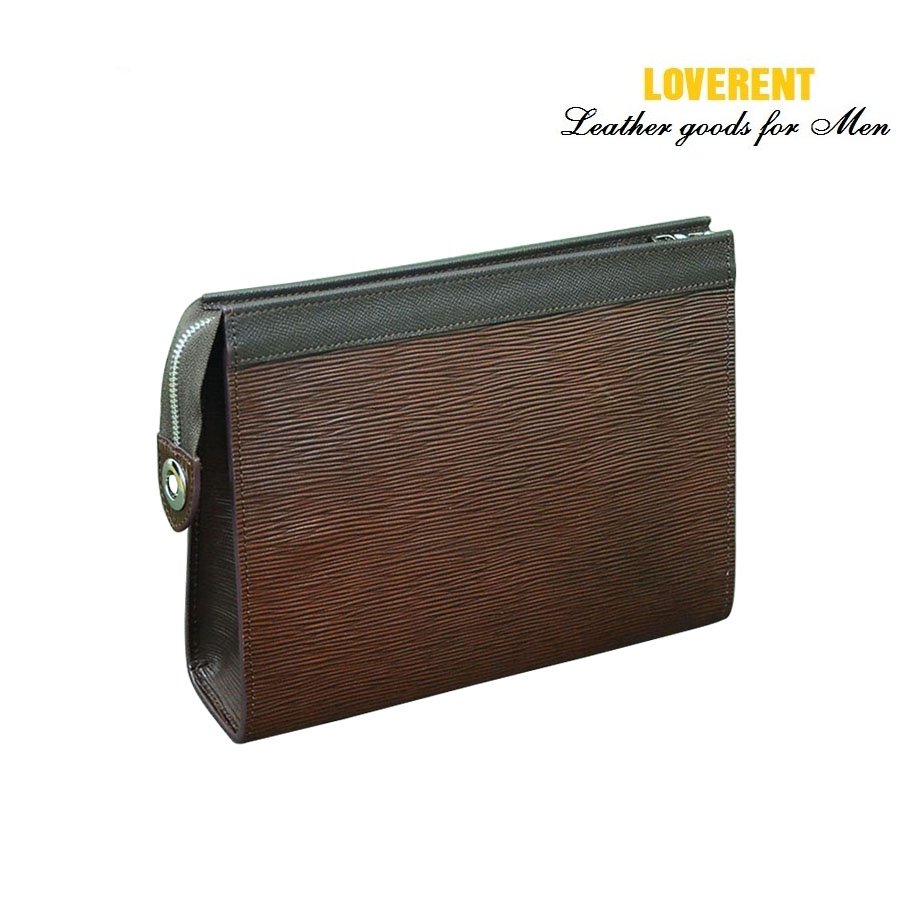 Clutch LV – Ví cầm tay nam Loverent, da bò epi-epsom, mã số LVR035B