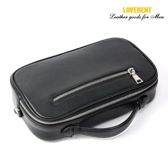 Clutch hộp đeo chéo da taiga, mill, vân saffiano 12