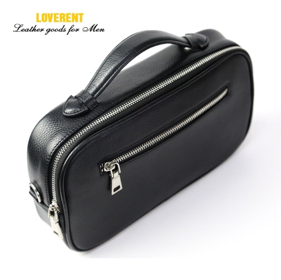 Clutch hộp đeo chéo da taiga, mill, vân saffiano 14