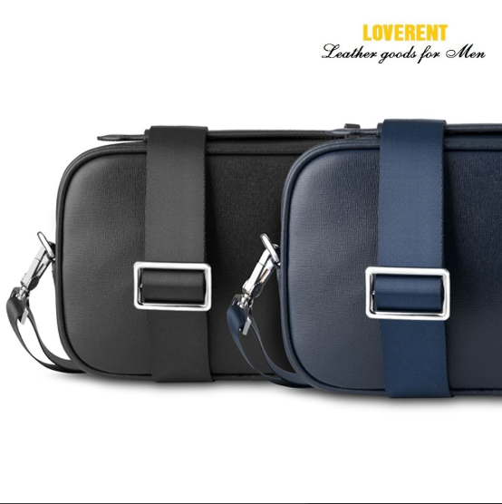 Clutch hộp đeo chéo da taiga, mill, vân saffiano 2