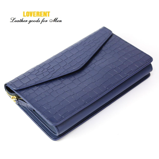 Clutch Came-Ví cầm tay Loverent phom cứng nắp đậy, da bò mã số LVR025