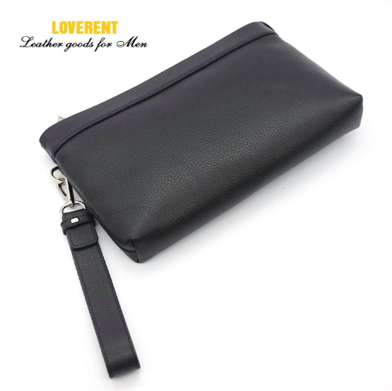 Clutch LV – Ví cầm tay nam Loverent, da bò vân, mã số LVR022B