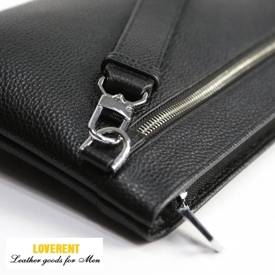 Clutch phom mềm da mill đen 4