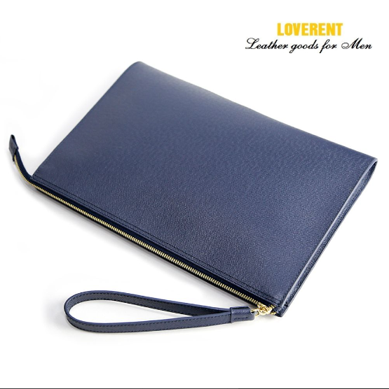 Clutch LV – Ví cầm tay nam Loverent, da bò vân, mã số LVR022A