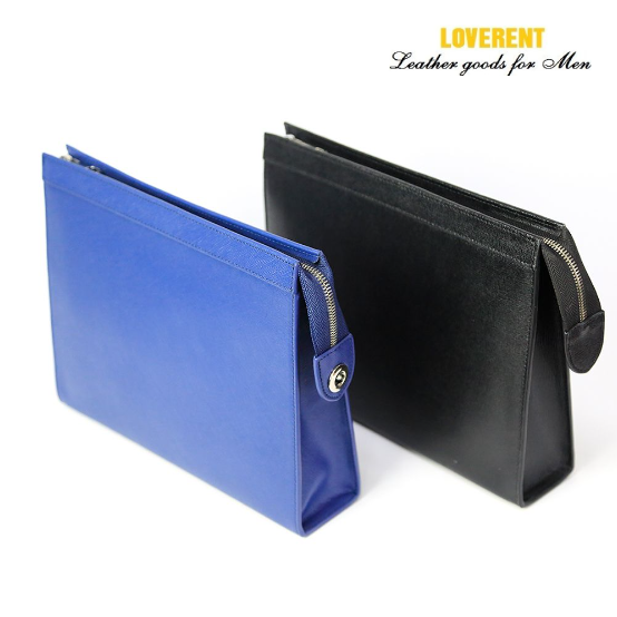 clutch vân saffiano hình Thang Có Quai Đeo Tay 3