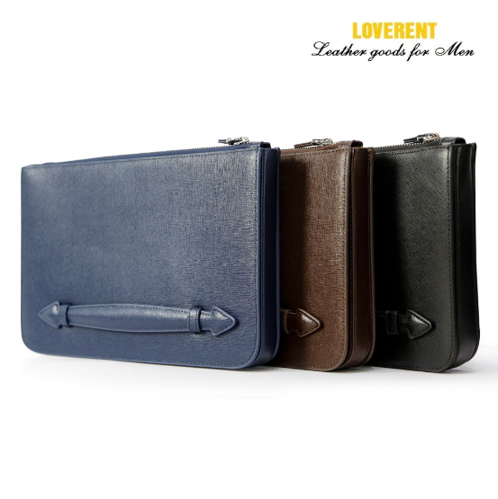 clutch vân saffiano khoá trên phom cứng 11