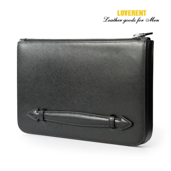 clutch vân saffiano khoá trên phom cứng 3
