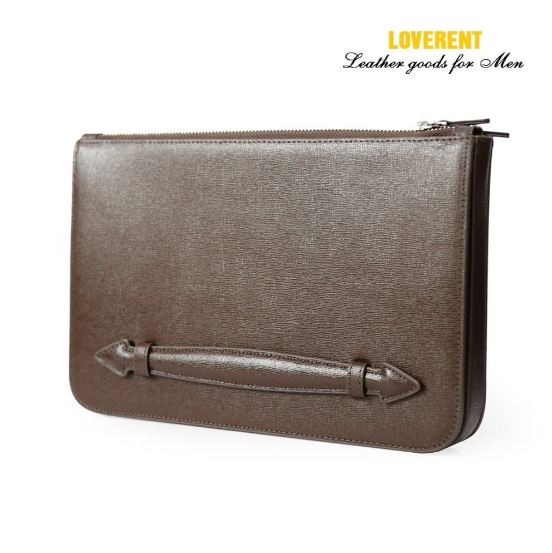 clutch vân saffiano khoá trên phom cứng 8