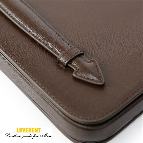 clutch vân saffiano khoá trên phom cứng 9