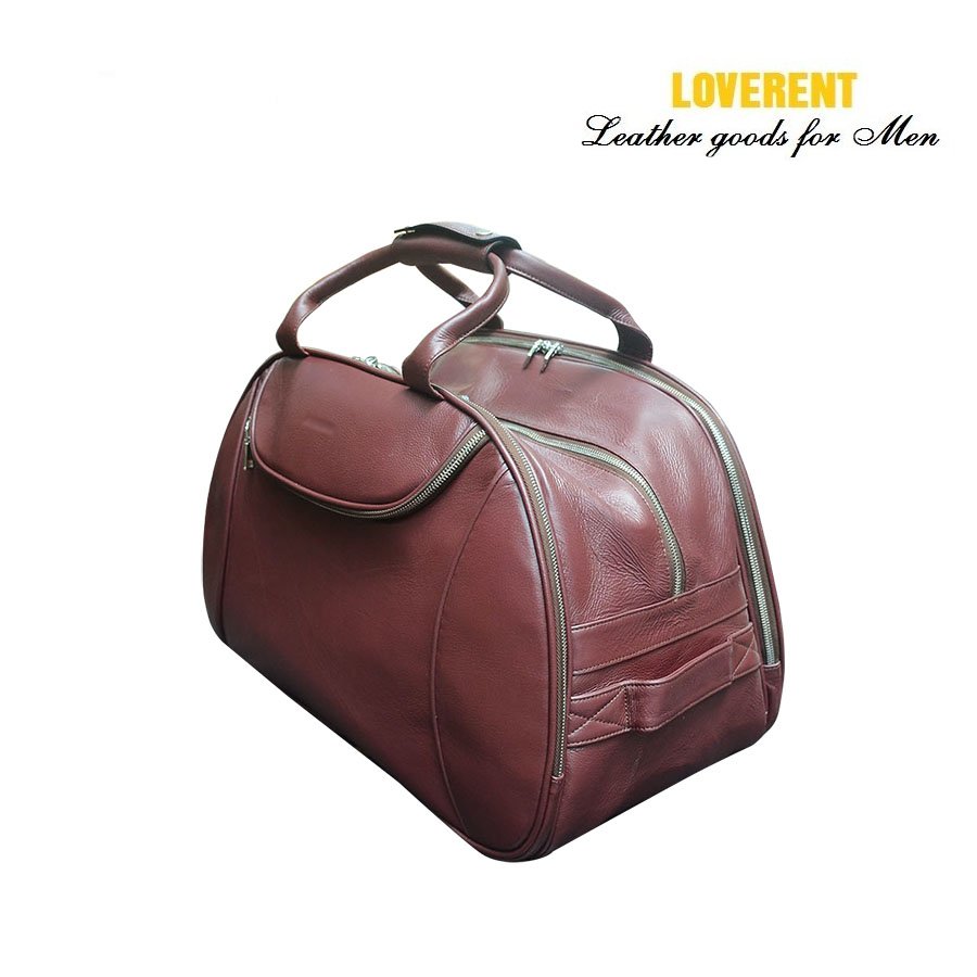 Túi Duffle tay kéo 3 ngăn Loverent, da bò mill, mã số LVR052C