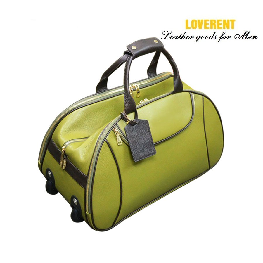 Túi Duffle tay kéo 3 ngăn Loverent, da bò mill, mã số LVR052D
